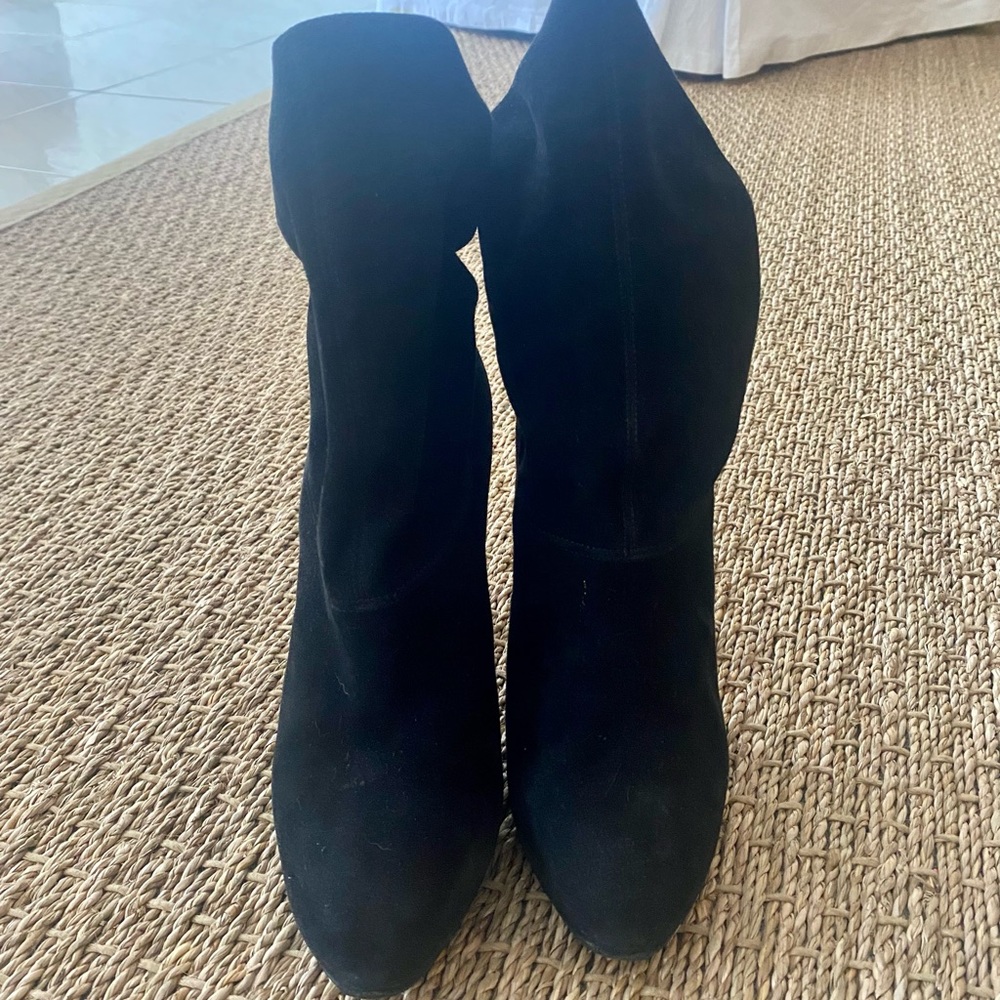 Brian Atwood Suede Slouchy booties.